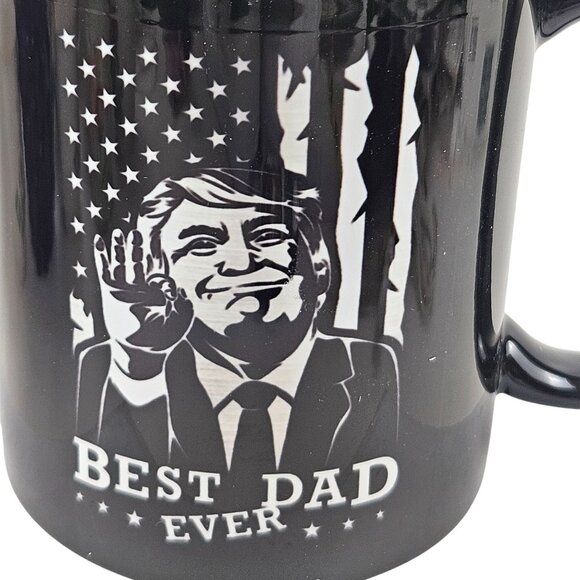 Best Dad Ever Trump Parody Mug 11 Oz Ceramic Funny Fathers Day Gift New Boxed - Picture 4 of 10